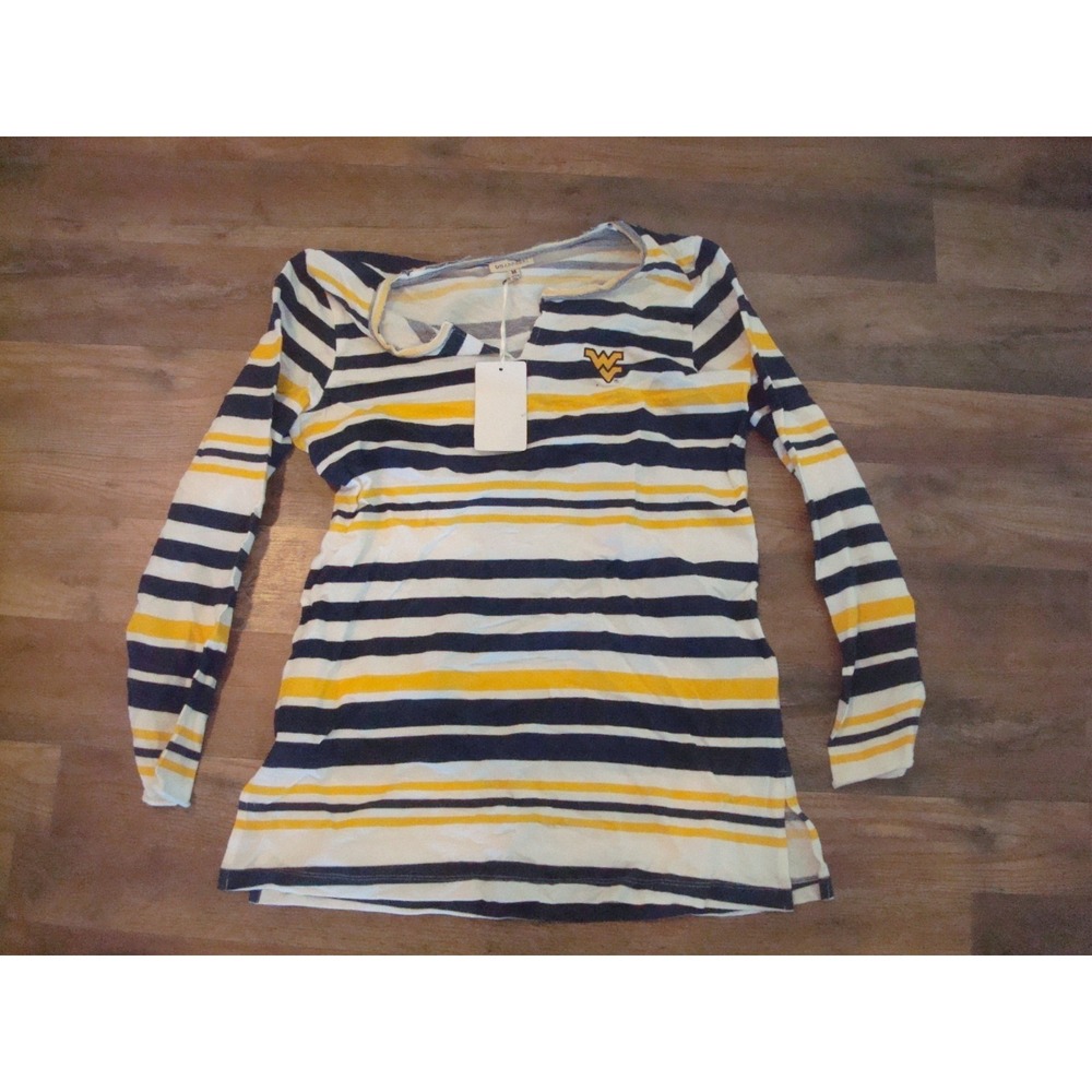 WOMENS MEDIUM WEST VIRGINIA SHIRT 00S Y2K DEADSTOCK VINTAGE ST4